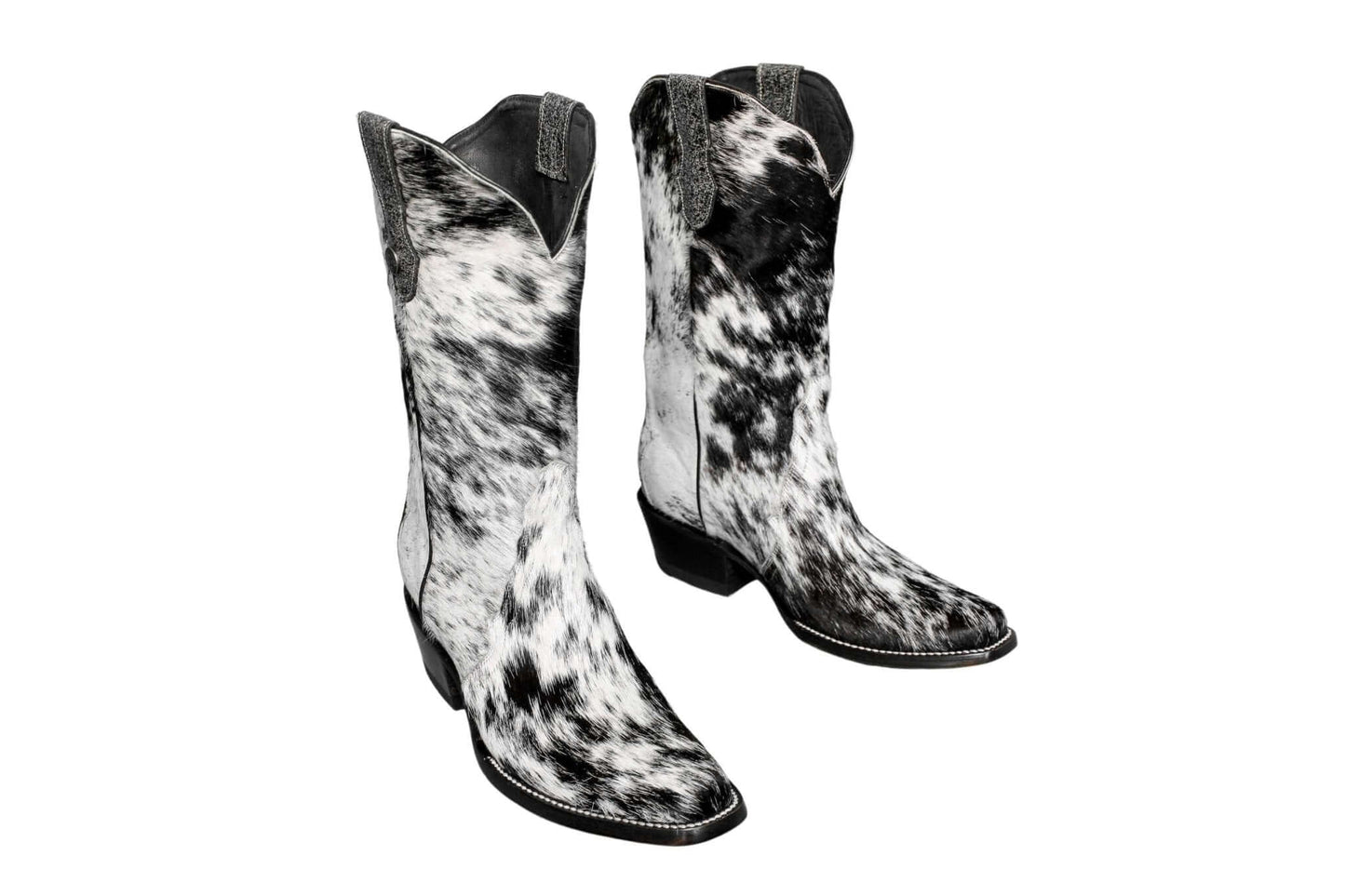 Carmen Tall Cowhide Boots – Hair-on Hide – Size 9 – Handmade Western Boots for Women