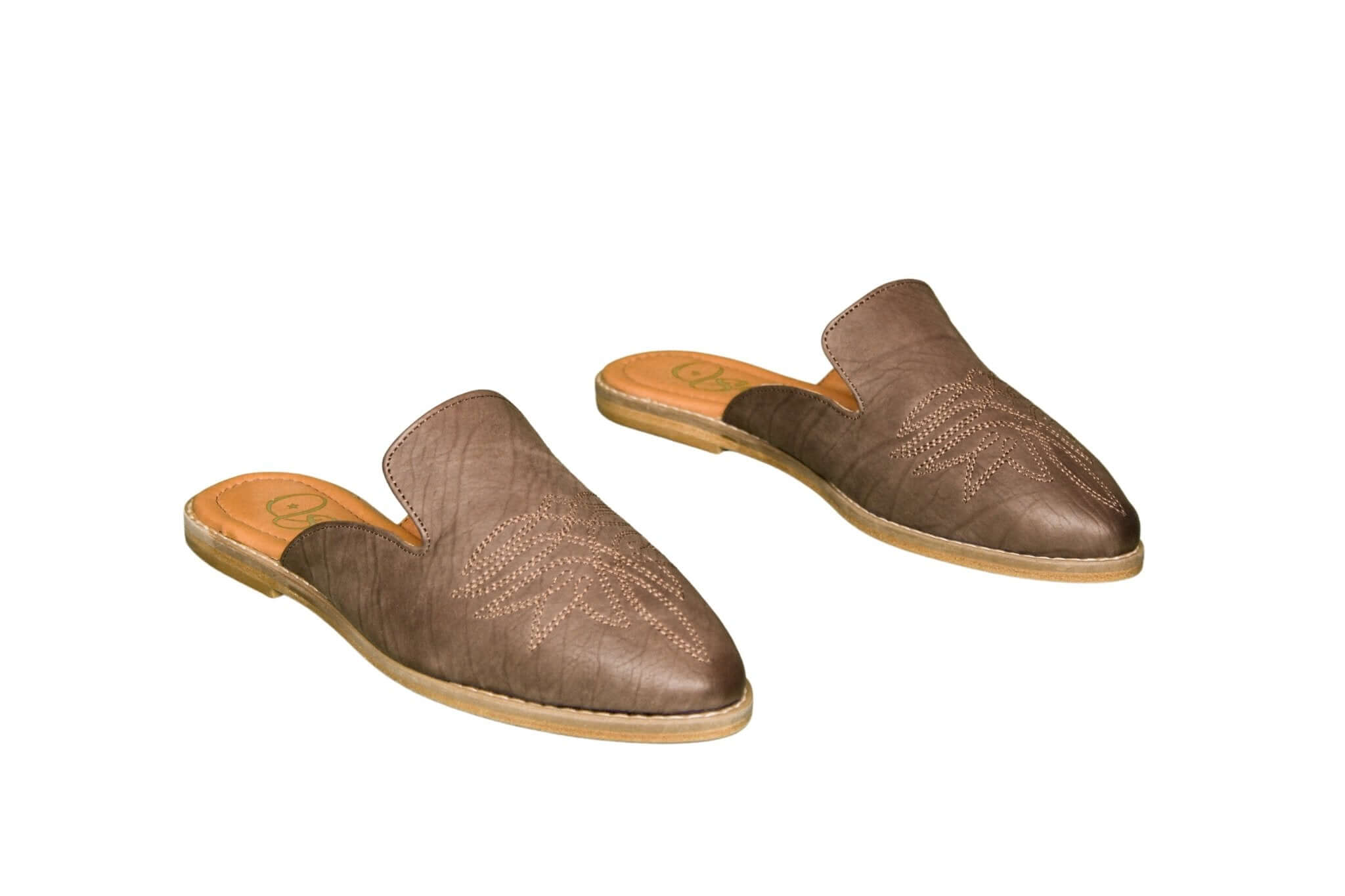 The Georgette Brown Cowhide Mules - Women's Western Wear