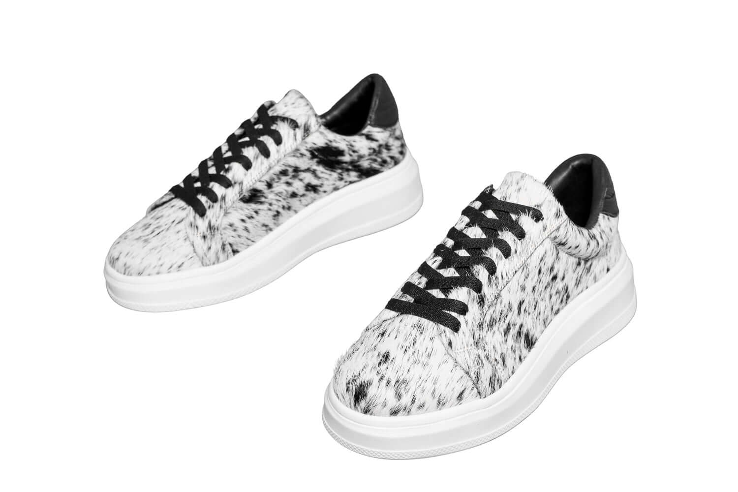 The Julia Cowhide Sneakers - Fur Cowhide Skin - Size 10