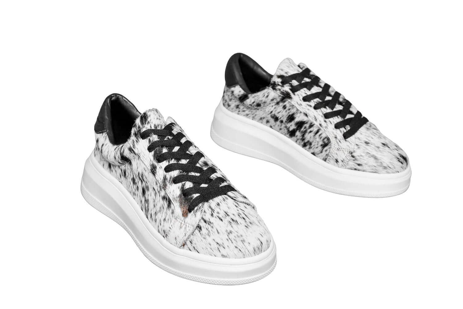 The Julia Cowhide Sneakers - Fur Cowhide Skin - Size 10