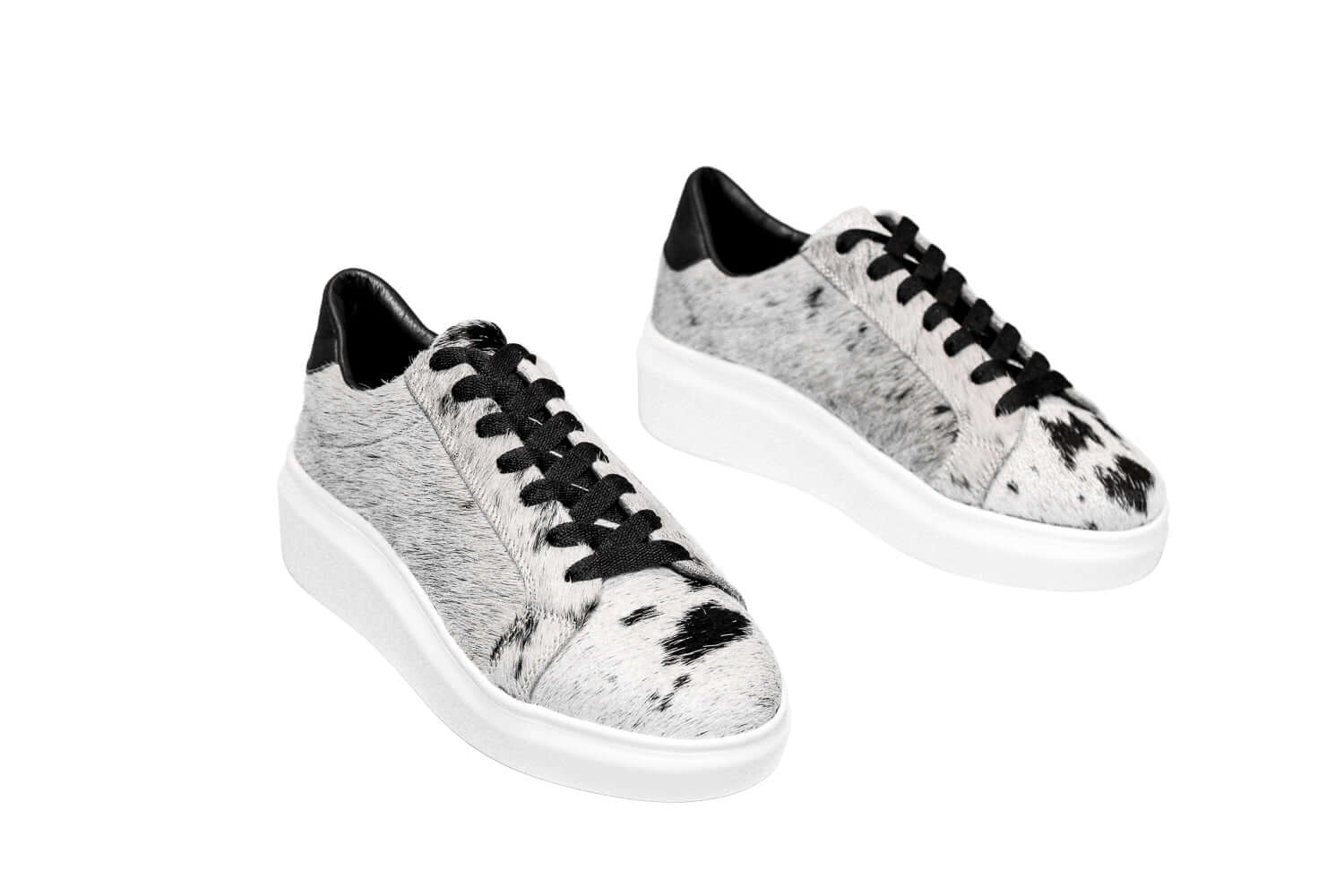 The Julia Cowhide Sneakers - Fur Cowhide Skin - Size 6.5