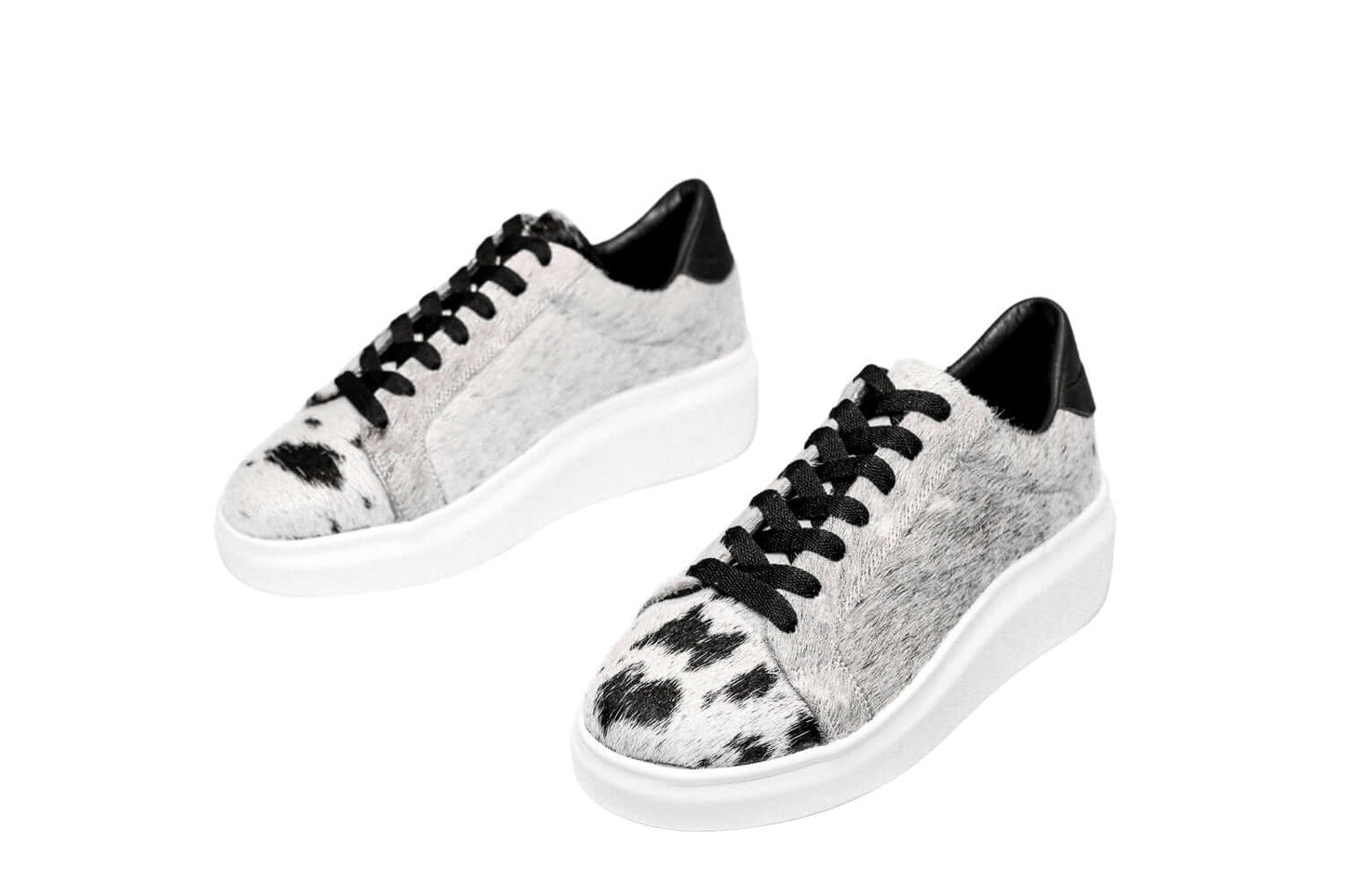 The Julia Cowhide Sneakers - Fur Cowhide Skin - Size 6.5