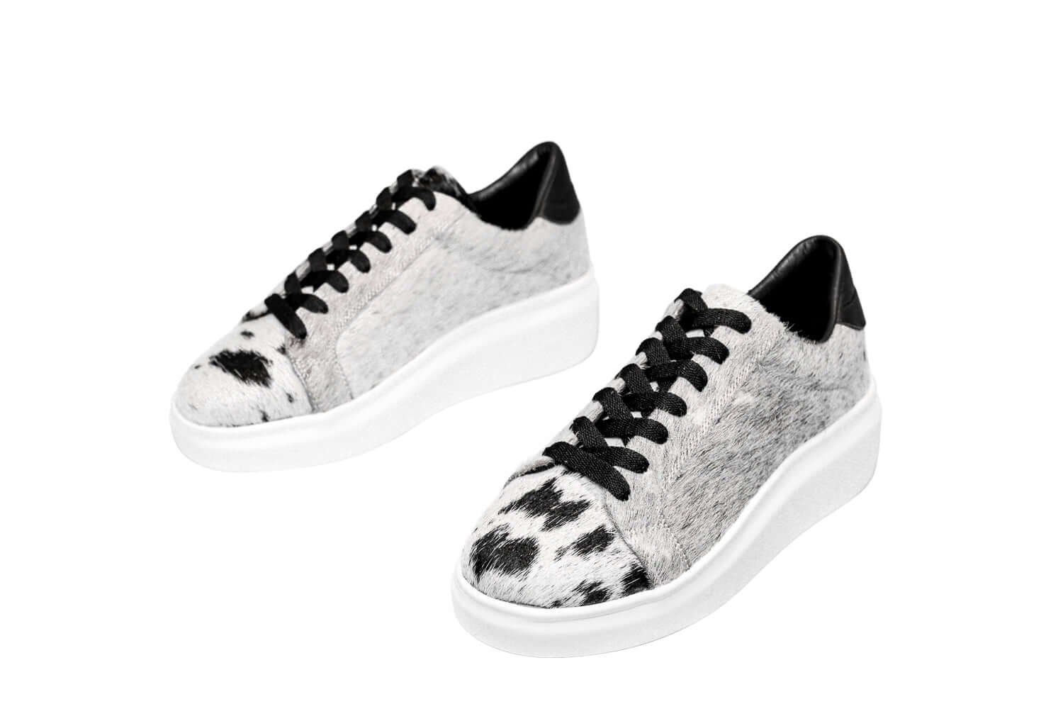 The Julia Cowhide Sneakers - Fur Cowhide Skin - Size 6.5