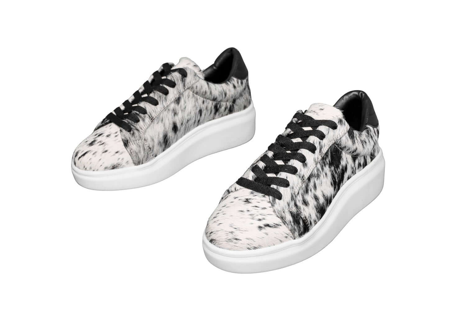 The Julia Cowhide Sneakers - Fur Cowhide Skin - Size 7.5