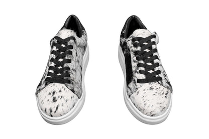 The Julia Cowhide Sneakers - Fur Cowhide Skin - Size 7.5