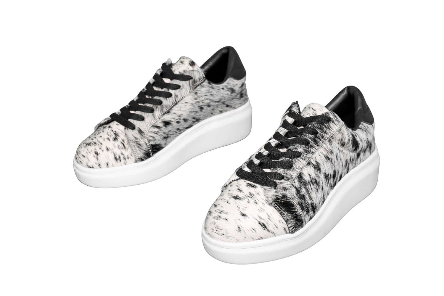 The Julia Cowhide Sneakers - Fur Cowhide Skin - Size 7.5