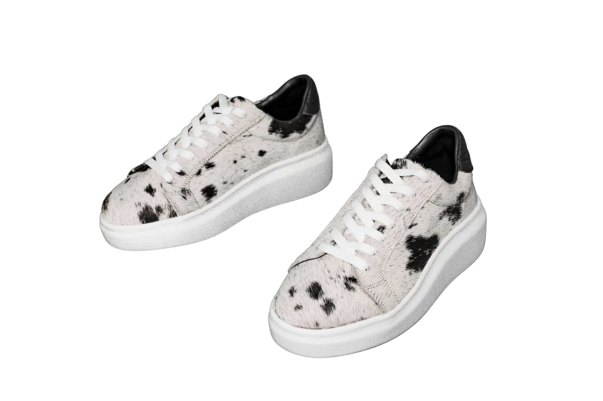 The Julia Cowhide Sneakers - Fur Cowhide Skin - Size 7.5