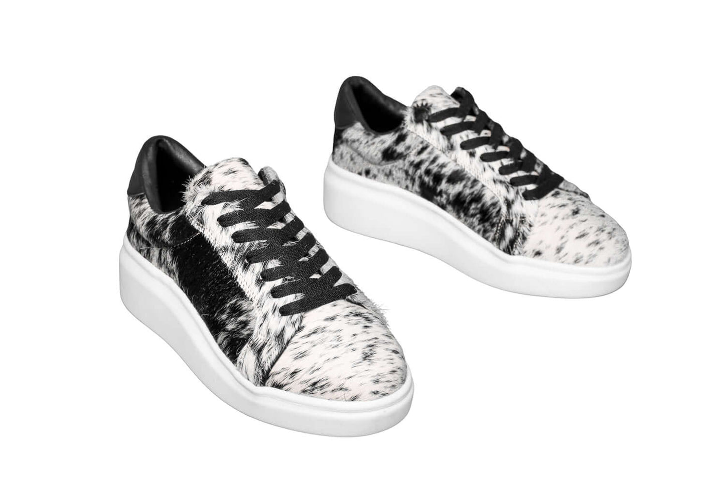 The Julia Cowhide Sneakers - Fur Cowhide Skin - Size 7.5
