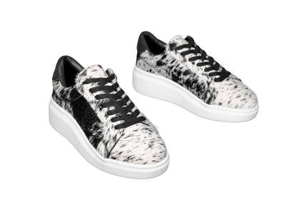 The Julia Cowhide Sneakers - Fur Cowhide Skin - Size 7.5