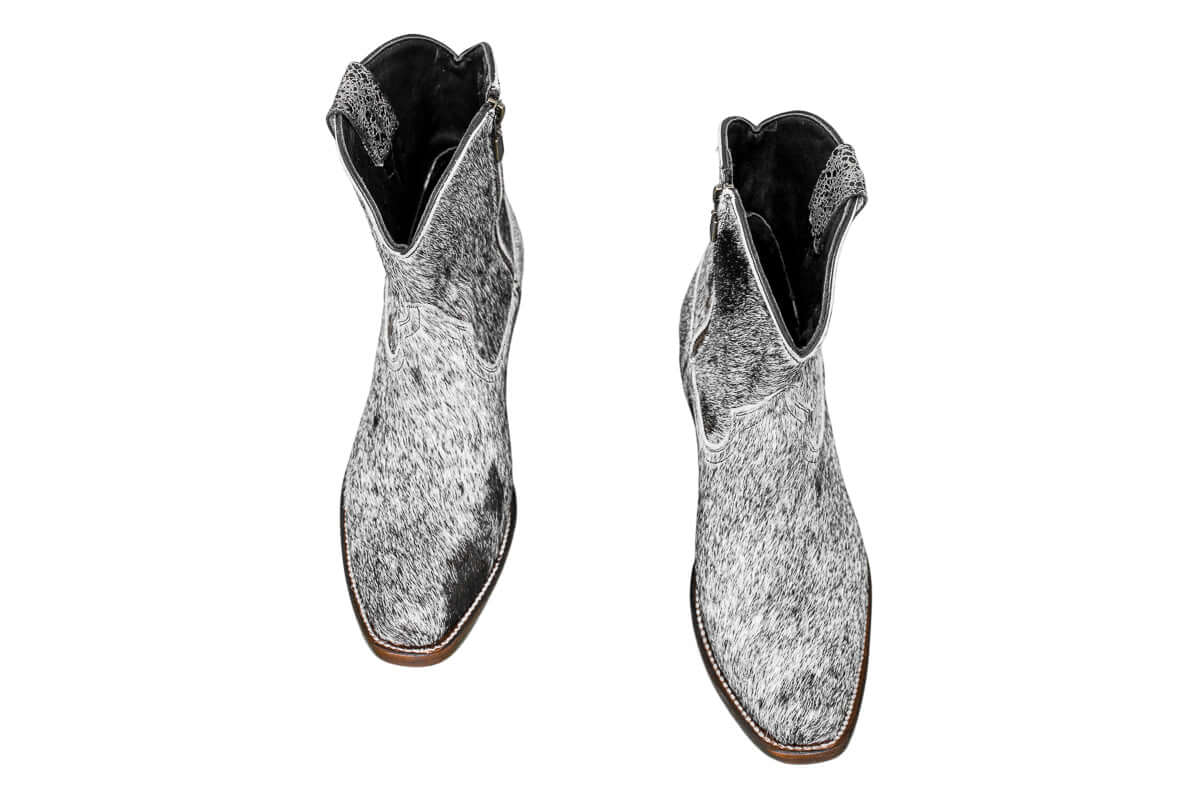 Loretta Cowhide Boots – Size 8 – Western Boots for Women