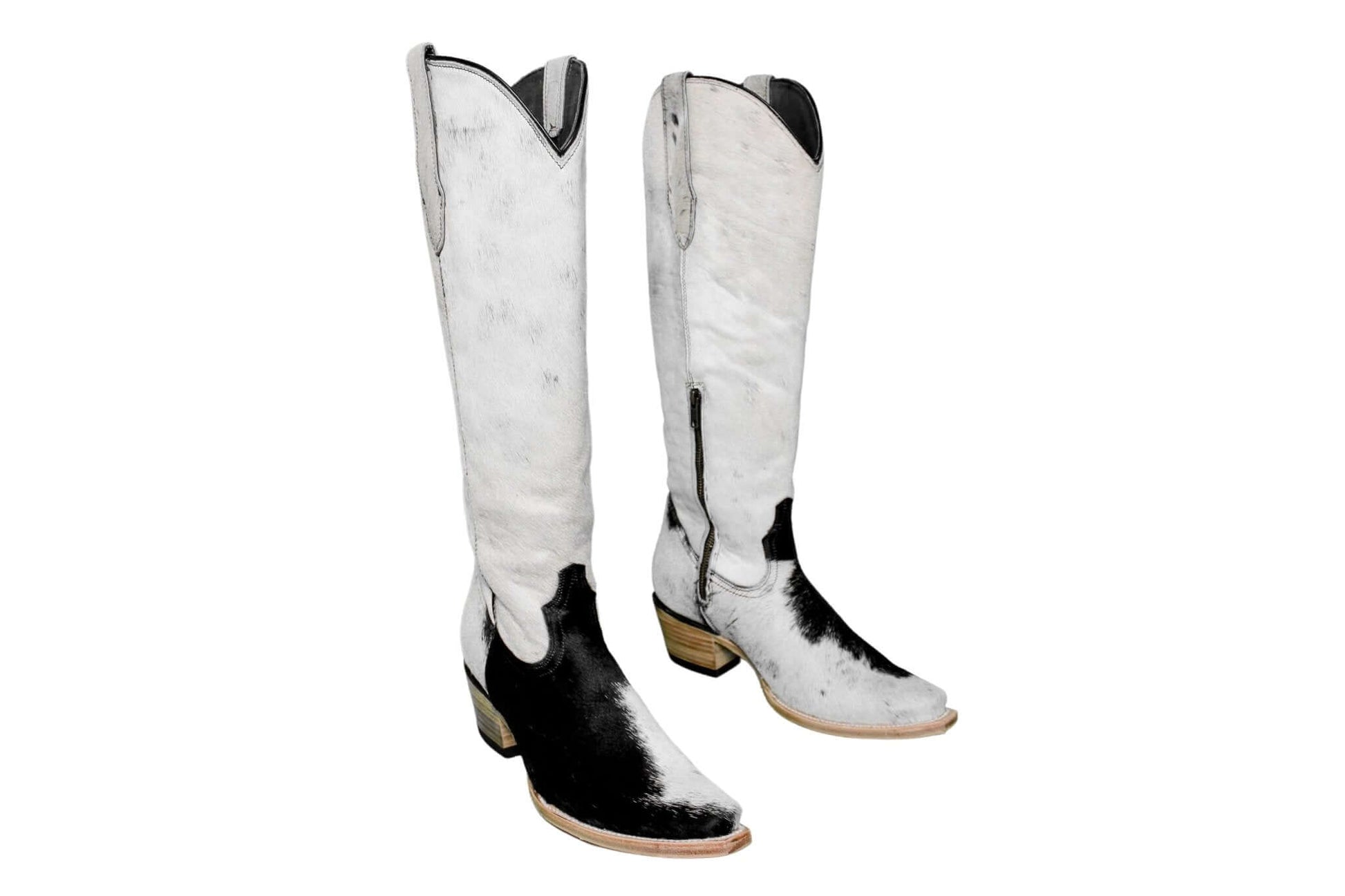 Lorraine Hair-on Hide Boots – Size 10 – Women’s Knee-High Cowgirl Boots