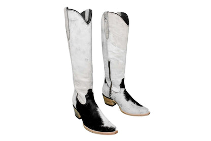 Lorraine Hair-on Hide Boots – Size 10 – Women’s Knee-High Cowgirl Boots