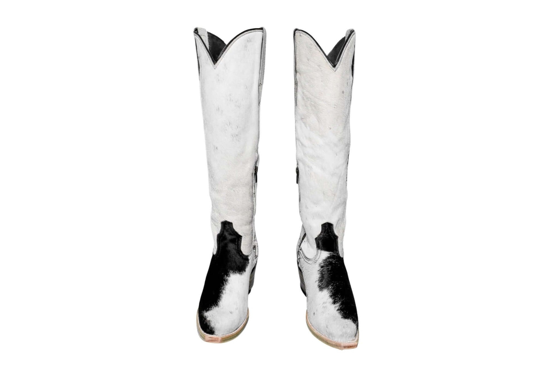 Lorraine Hair-on Hide Boots – Size 10 – Women’s Knee-High Cowgirl Boots