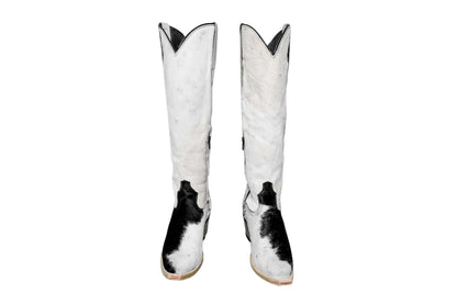 Lorraine Hair-on Hide Boots – Size 10 – Women’s Knee-High Cowgirl Boots