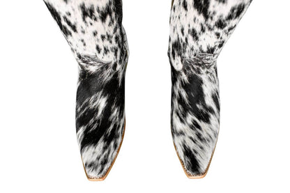 The Lorraine Knee - High Cowhide Boots – Hair - on Hide – Size 7 US - Stiefeld Boots
