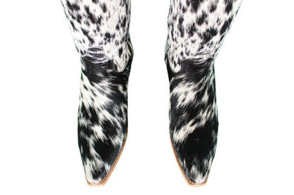 The Lorraine Knee - High Cowhide Boots – Hair - on Hide – Size 9 US - Stiefeld Boots