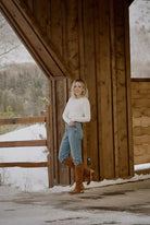 Lorraine Suede Cowgirl Boots – Brown Camel Leather – Western Tall Boots for Women