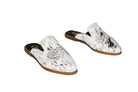 Abby Cowhide Mules – Hair-on Hide – Size 6 – Side View