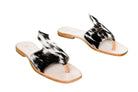 Handmade Western cowhide flip flops for women – size 10
