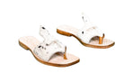 Handmade Western cowhide flip flops for women – size 8