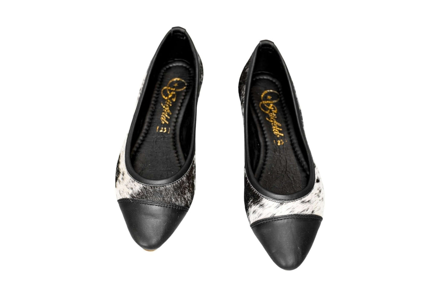 Mia Cowhide Ballerina Flats – Handmade Hair-on Hide Shoes - Size 6
