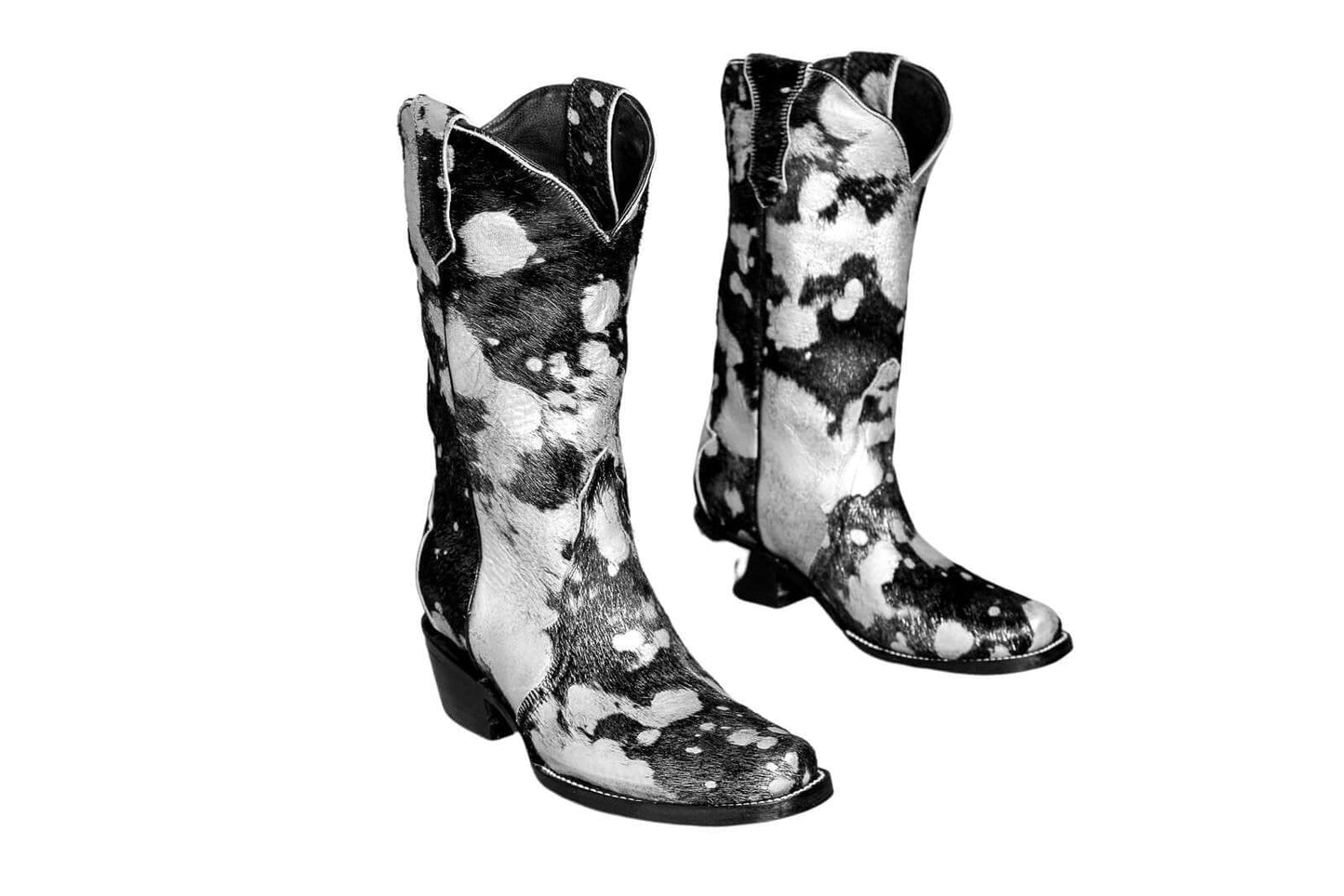 Carmen Tall Cowhide Boots – Hair-on Hide – Size 6.5 – Handmade Western Boots for Women