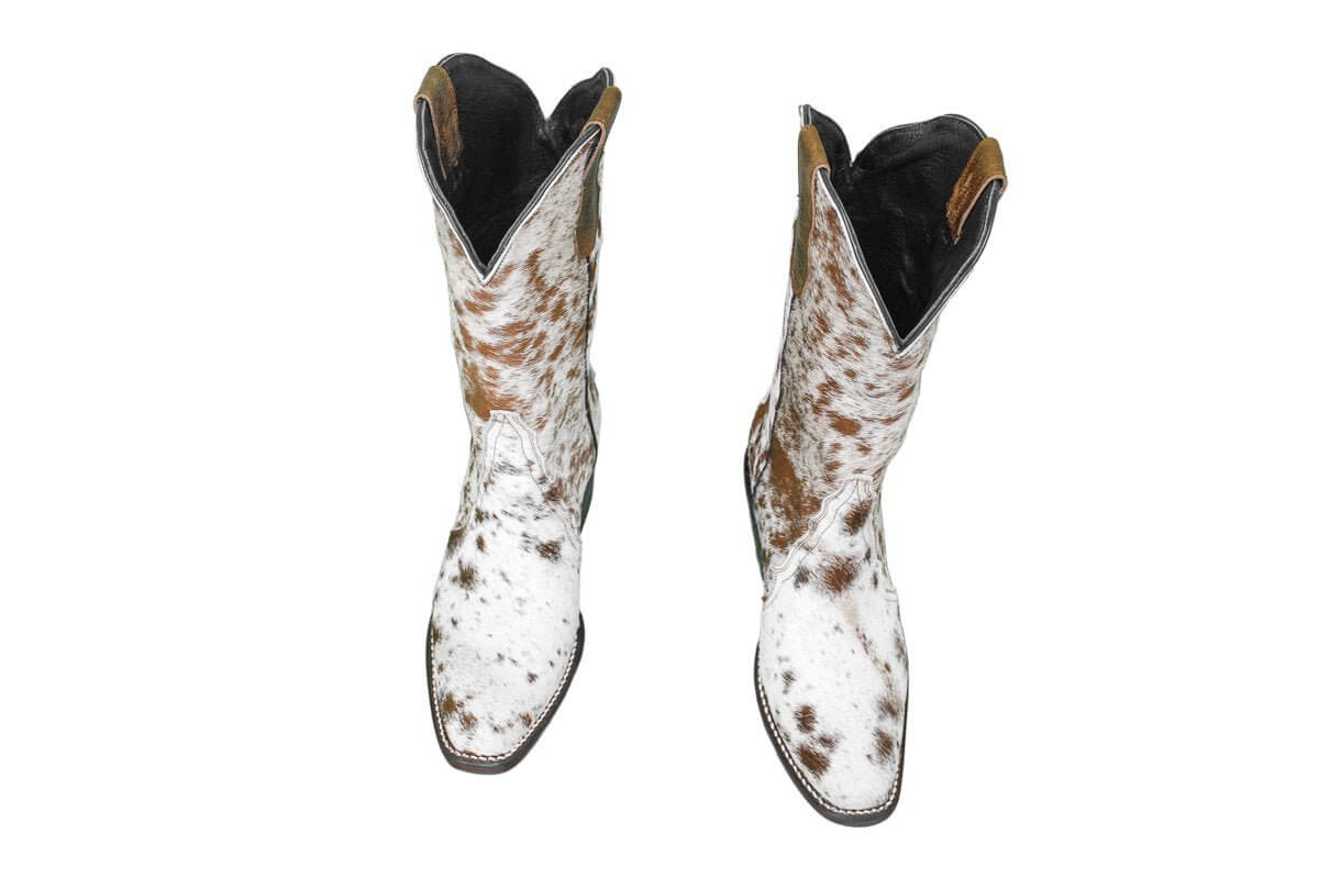 Carmen Tall Cowhide Boots – Hair-on Hide – Size 6.5 – Handmade Western Boots for Women