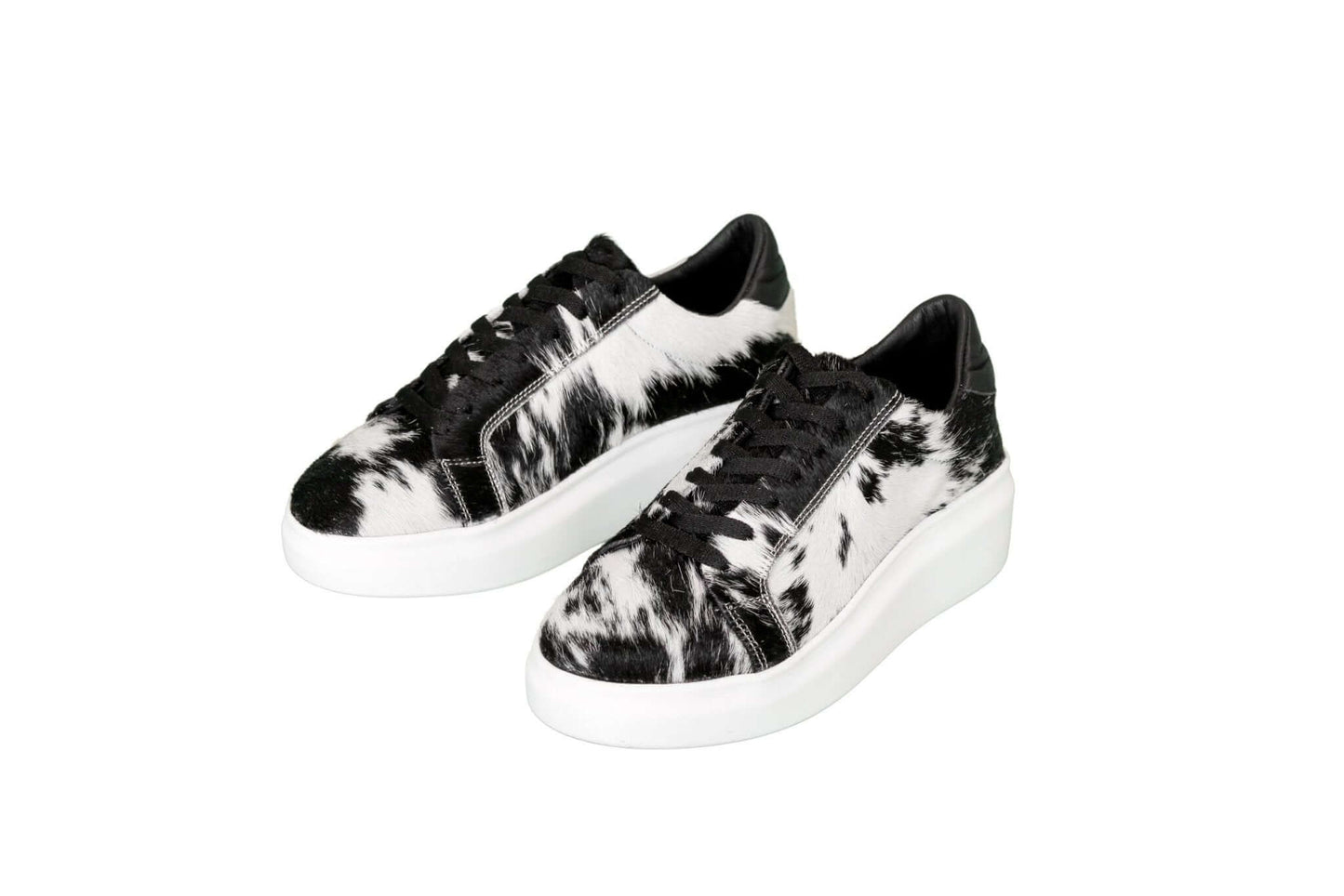 The Julia Cowhide Sneakers - Fur Cowhide Skin - Size 6.5