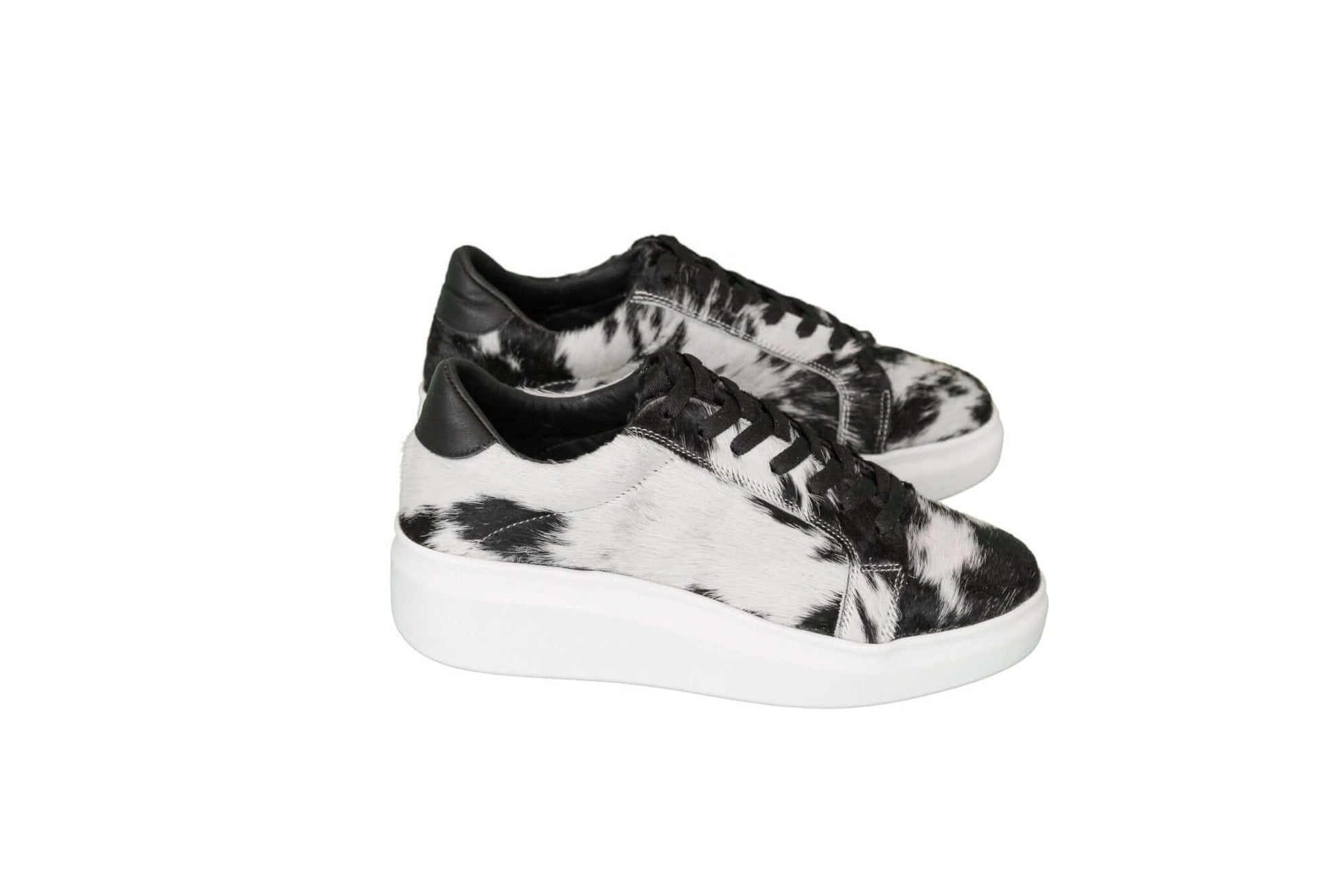 The Julia Cowhide Sneakers - Fur Cowhide Skin - Size 6.5