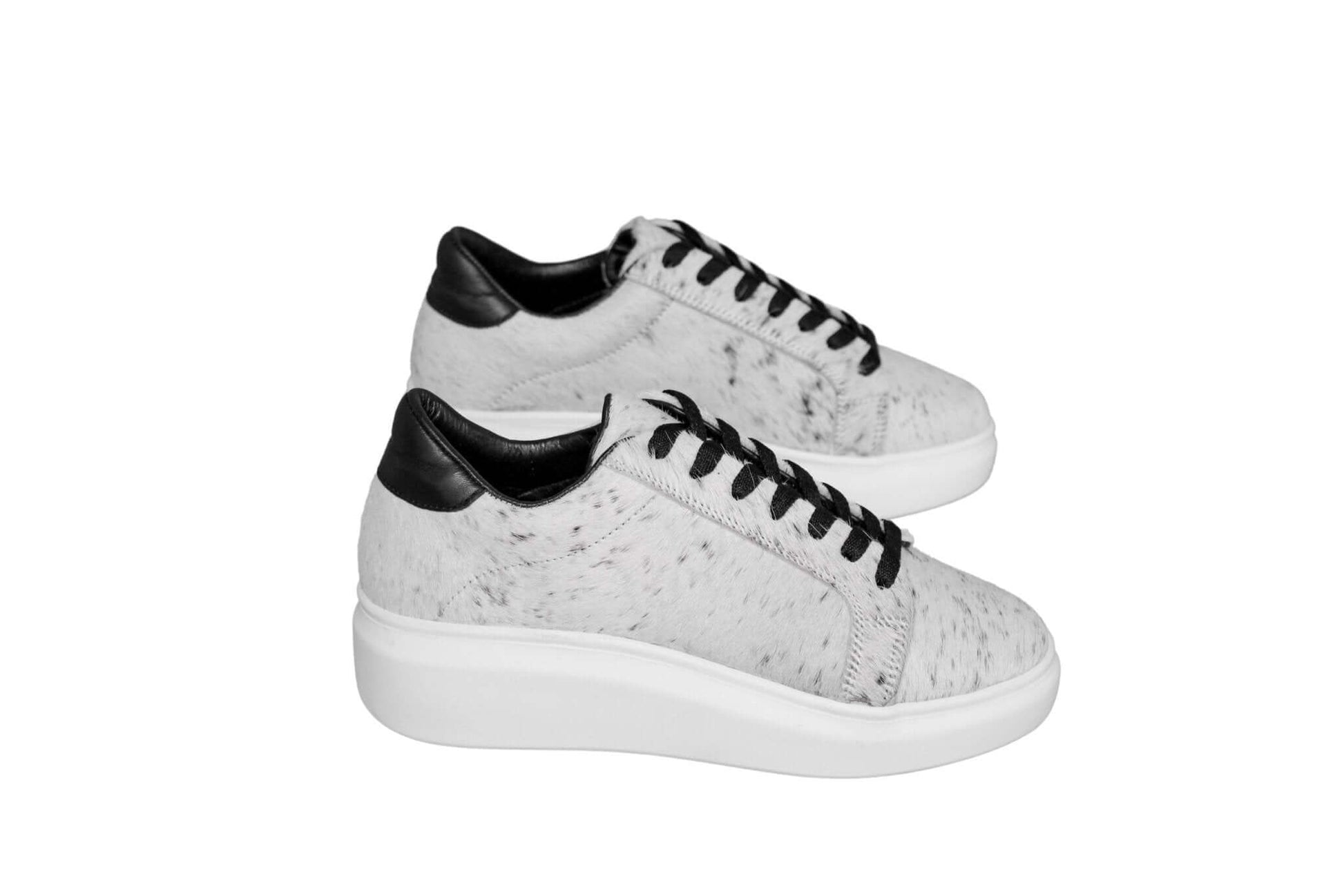 The Julia Cowhide Sneakers - Fur Cowhide Skin - Size 6.5