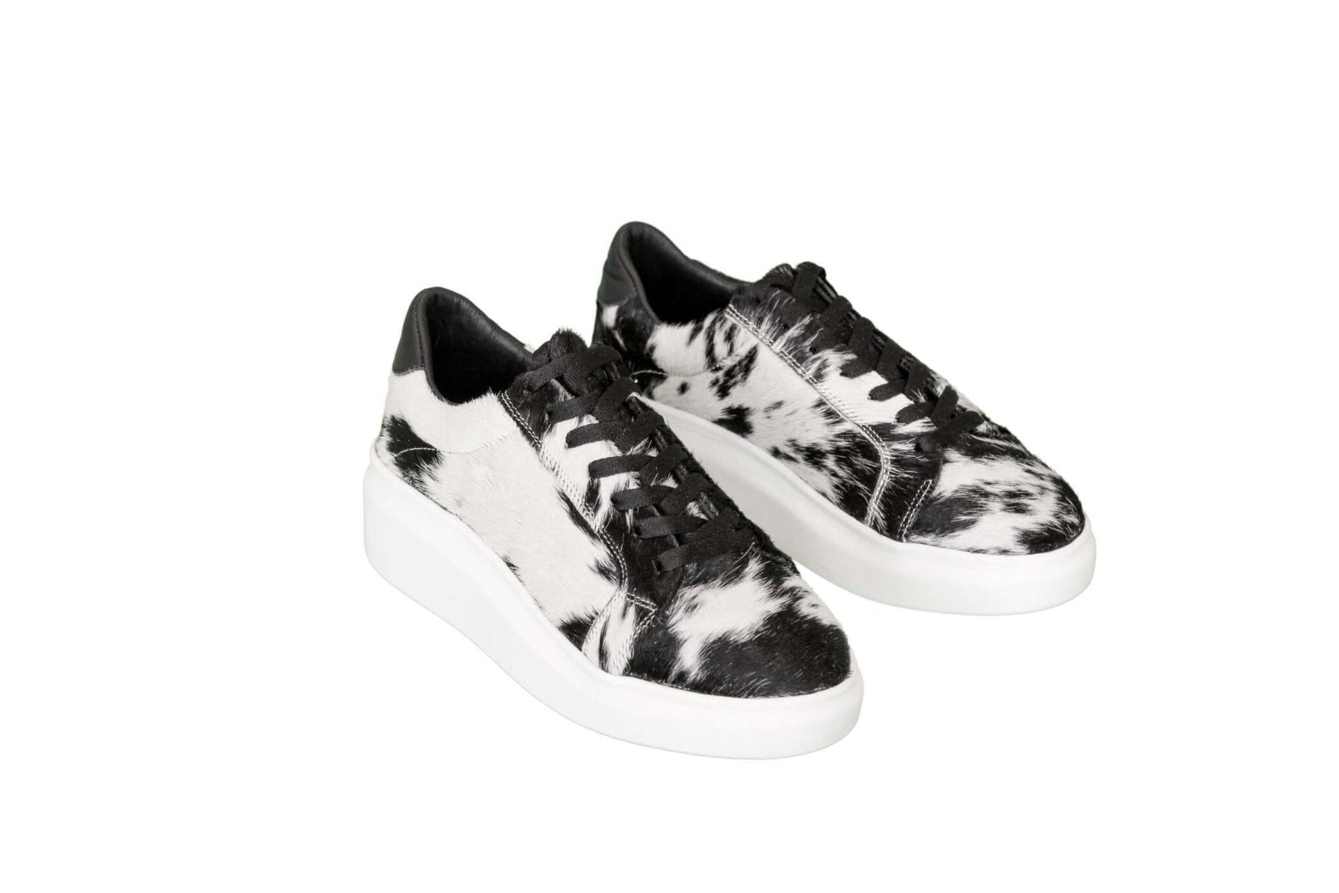 The Julia Cowhide Sneakers - Fur Cowhide Skin - Size 6.5