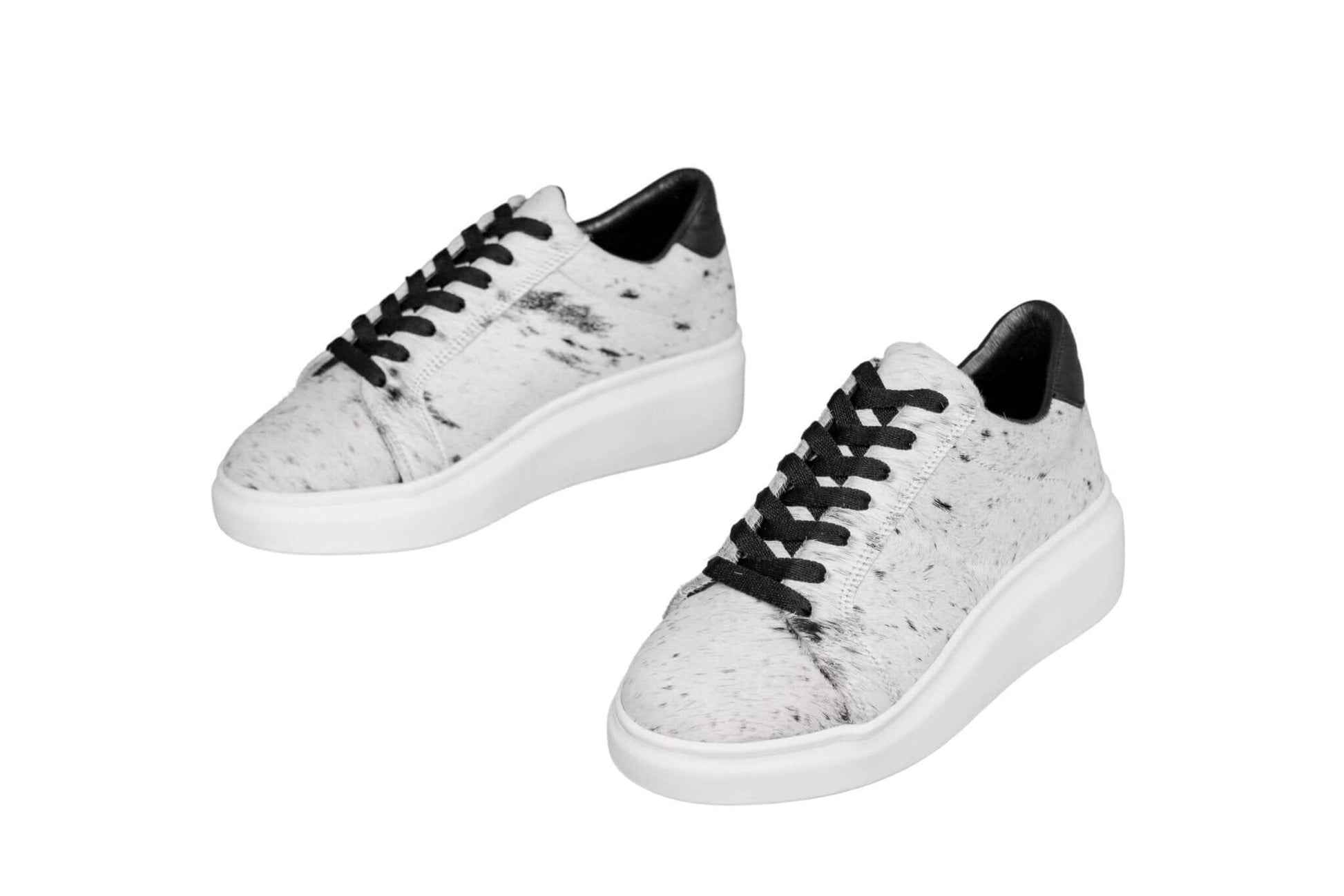 The Julia Cowhide Sneakers - Fur Cowhide Skin - Size 6.5