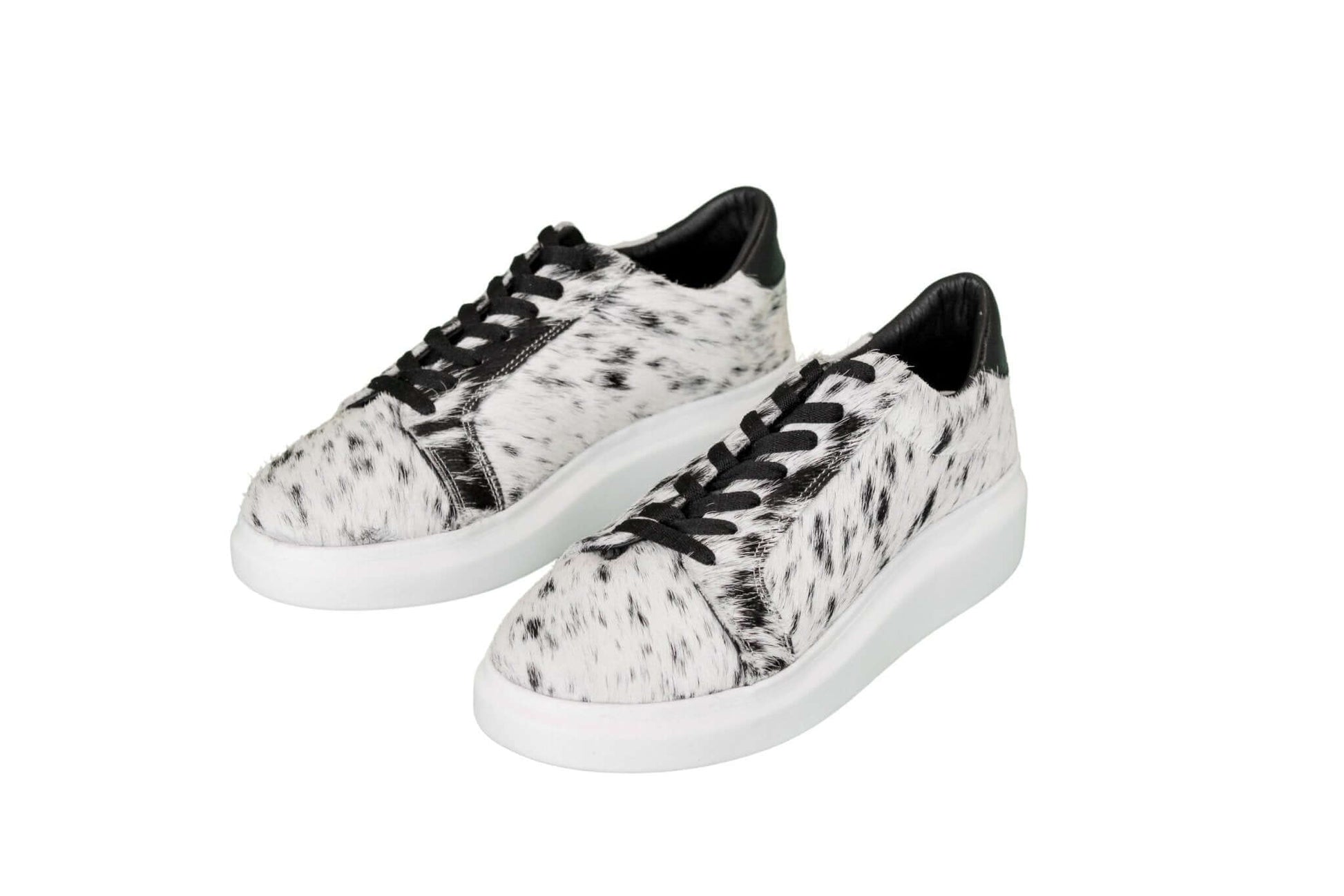 The Julia Cowhide Sneakers - Fur Cowhide Skin - Size 9.5