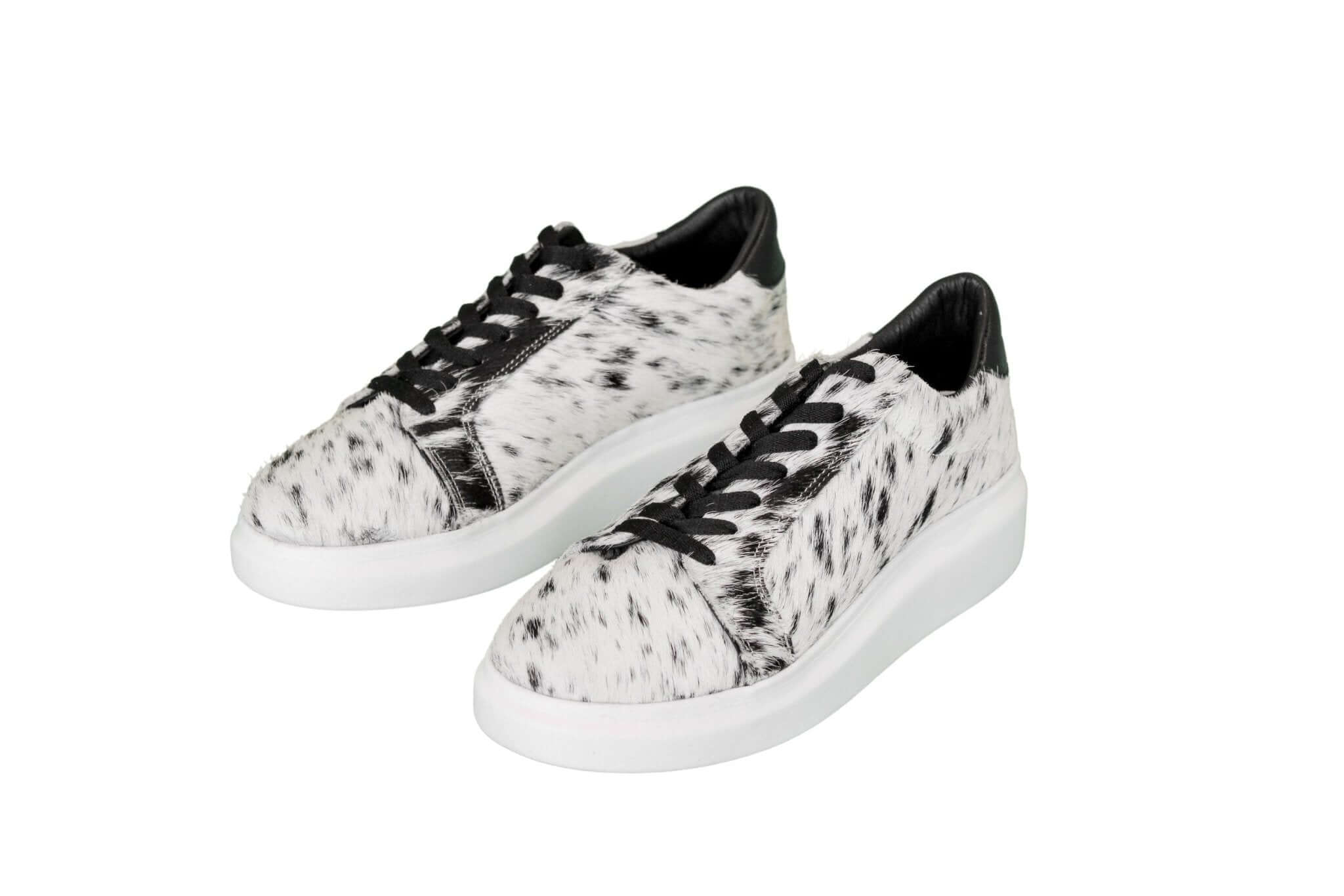 The Julia Cowhide Sneakers - Fur Cowhide Skin - Size 9.5