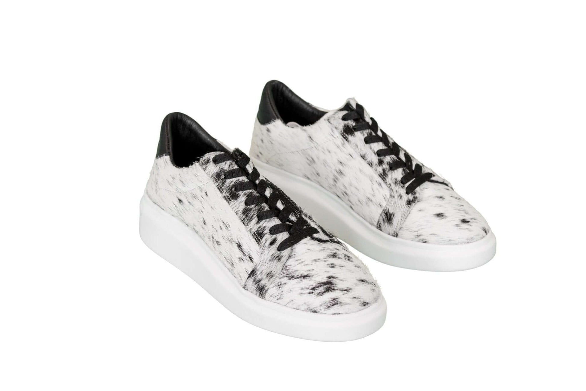 The Julia Cowhide Sneakers - Fur Cowhide Skin - Size 9.5
