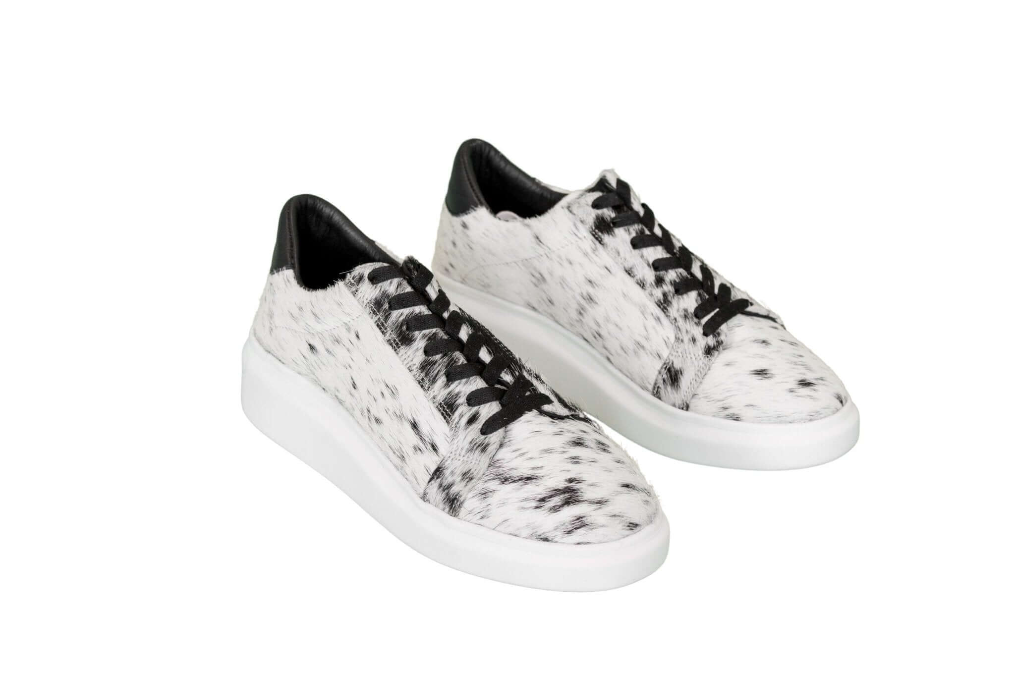 The Julia Cowhide Sneakers - Fur Cowhide Skin - Size 9.5