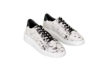 The Julia Cowhide Sneakers - Fur Cowhide Skin - Size 9.5