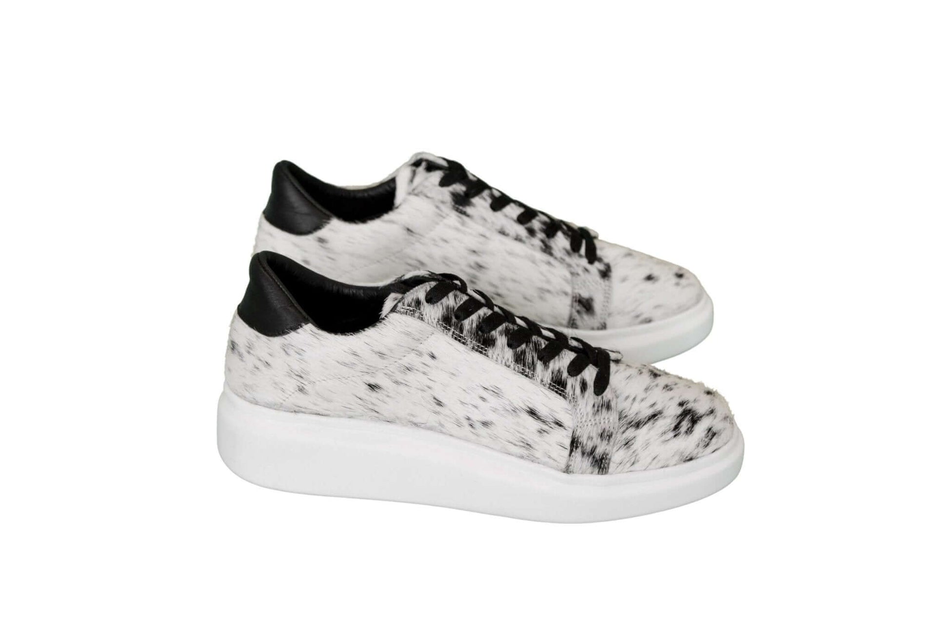 The Julia Cowhide Sneakers - Fur Cowhide Skin - Size 9.5